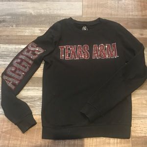 Texas A & M Aggies girls studded sweatshirt, black